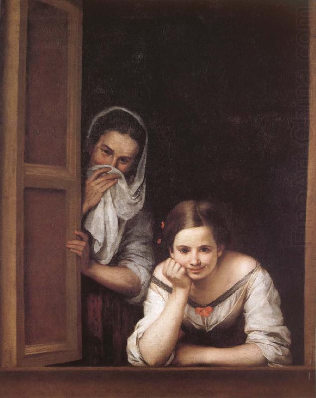 Bartolome Esteban Murillo Two Women in a fonster china oil painting image